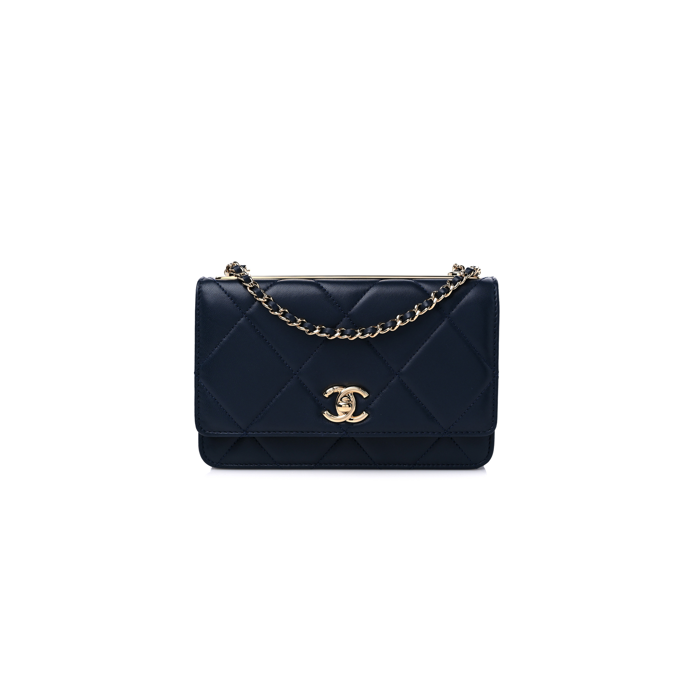 CHANEL TRENDY CC WALLET ON CHAIN WOC NAVY 1291612 (19*12*3cm)